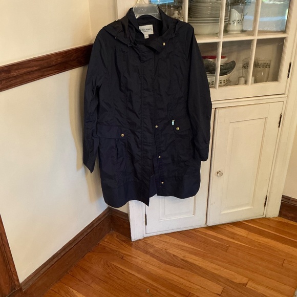 Cole Haan Women’s Rain Jacket in Indigo Sz L EUC - Picture 7 of 10